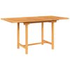vidaXL Jatkettava puutarhap&ouml;yt&auml; 110-160x80x75 cm t&auml;ysi tiikki
