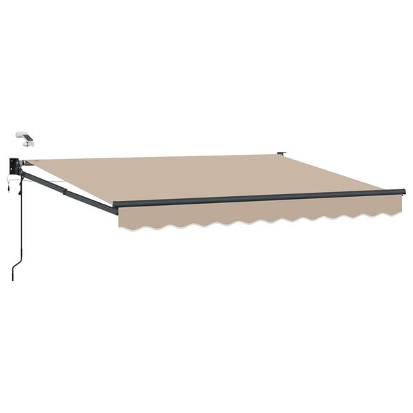 vidaXL S&auml;hk&ouml;k&auml;ytt&ouml;inen Vedett&auml;v&auml; Varjo Beige 3,5 x 2,5 m