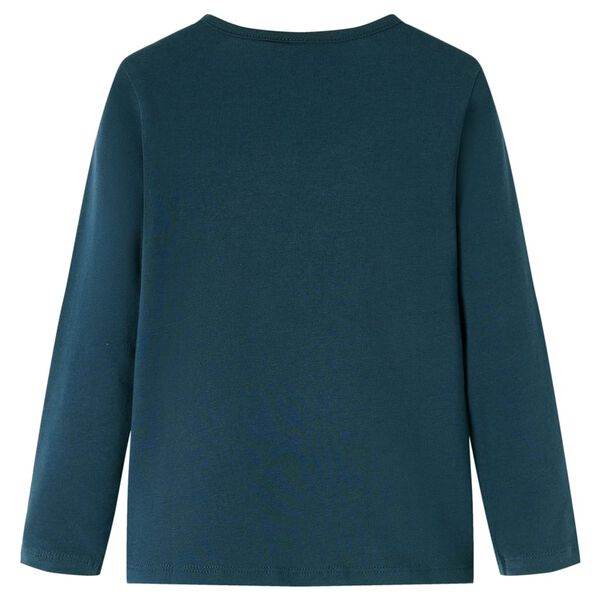 Lasten pitk&auml;hihainen T-paita tummanvihre&auml; 128