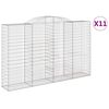 vidaXL Kaarevat kivikorit 11 kpl 300x50x180/200 cm galvanoitu rauta