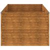 vidaXL Korotettu kukkalaatikko 196x100x69 cm Corten ter&auml;s