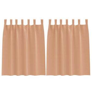 vidaXL Piment&auml;v&auml; verho renkailla 2 kpl Vaaleanruskea 140 x 140 cm