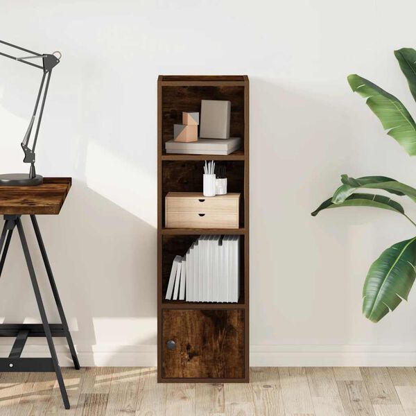 vidaXL Kirjahylly savutammi 31x24x102 cm tekninen puu