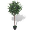 vidaXL Tekokasvi ruukulla laakeripuu 120 cm vihre&auml;