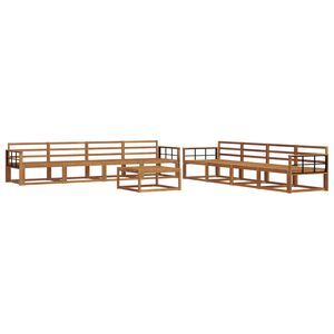 vidaXL Ulkosohvakokoelma 9 pcs Luonnollinen Tihe&auml; akasiapuu