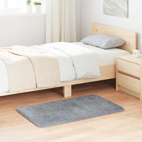 vidaXL P&ouml;rr&ouml;matto korkeanukkainen NAVARRA vaaleanharmaa 60x100 cm