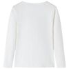 Lasten pitk&auml;hihainen T-paita ecru 128