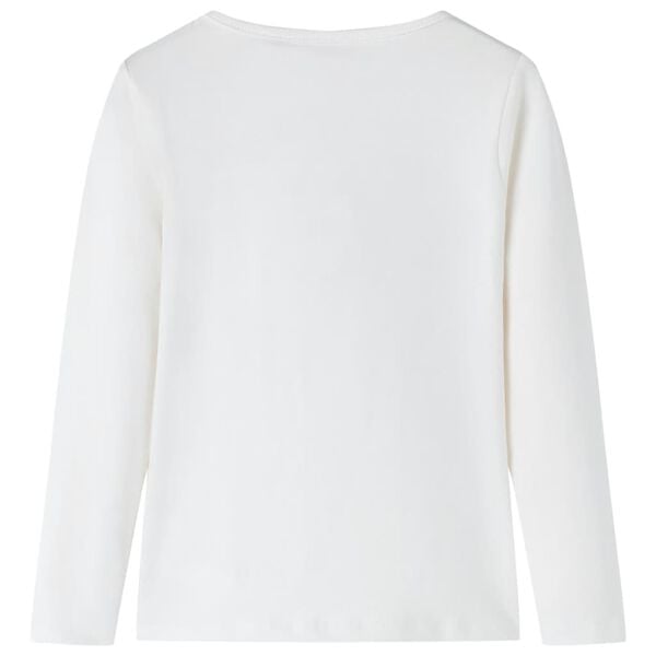 Lasten pitk&auml;hihainen T-paita ecru 128