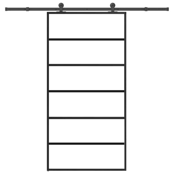 vidaXL liukuovi laitteistosarjalla 102x205 cm ESG lasi ja alumiini