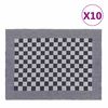 vidaXL Keitti&ouml;pyyhkeet 10 kpl sininen ja valkoinen 50x70 cm puuvilla