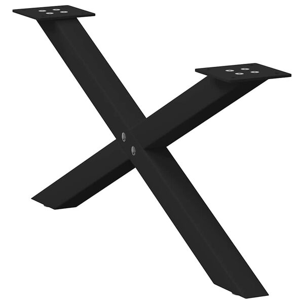 vidaXL Sohvap&ouml;yd&auml;n jalat X-muotoiset 2 kpl musta 70x(30-31) cm ter&auml;s