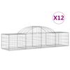 vidaXL Kaarevat kivikorit 12 kpl 200x50x40/60 cm galvanoitu rauta