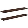 vidaXL Ikkunalautaset 2 kpl Tumma ruskea 140 x 30 x 2 cm