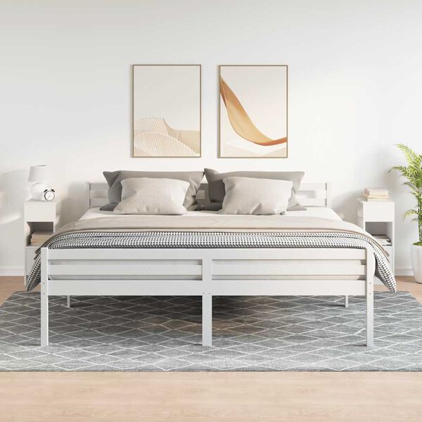 vidaXL Y&ouml;p&ouml;yt&auml;kaapit 2 kpl laatikolla valkoinen 25x31x66 cm