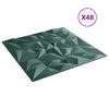 vidaXL Seinäpaneelit 48 kpl vihreä 50x50 cm XPS 12 m² ametisti
