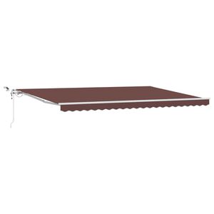 vidaXL Automaattimarkiisi LED ruskea 500x300 cm
