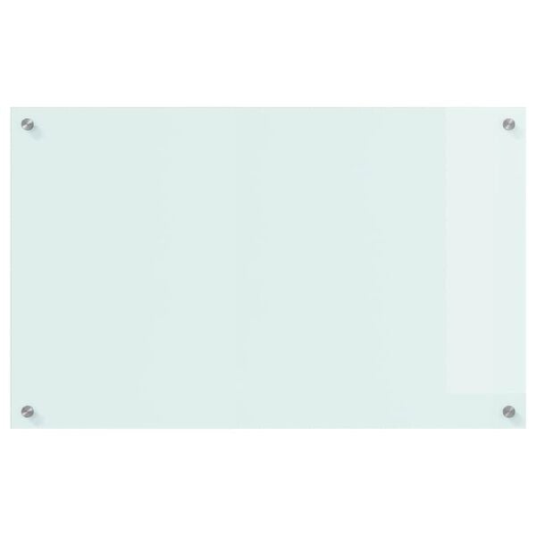 vidaXL Keittiön suojapaneeli Valkoinen 80 x 50 cm karkaistu lasi