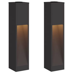 vidaXL Aurinkoinen LED-polkuvalo 2 kpl L&auml;mpim&auml;n Valkoinen