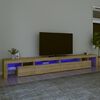 vidaXL TV-taso LED-valoilla Sonoma-tammi 290x36,5x40 cm