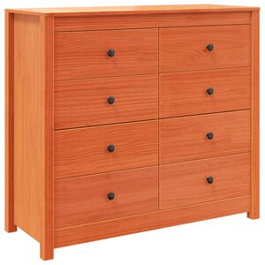 vidaXL Sivukaappi vahanruskea 100x40x90 cm t&auml;ysi m&auml;nty