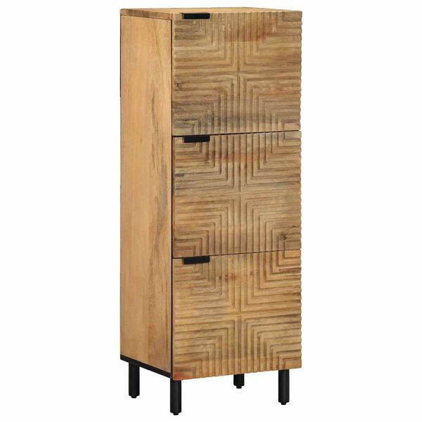 vidaXL Highboard Ruskea 40x33x110 cm Massiivipuu Mango