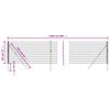 vidaXL Verkkoaita antrasiitti 0,8x25 m galvanoitu teräs