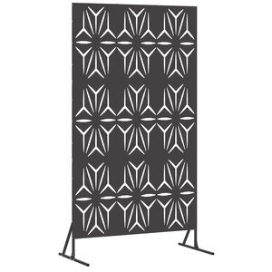 vidaXL Yksityisyysn&auml;ytt&ouml; 100 x 50 x 180 cm Ter&auml;s Musta
