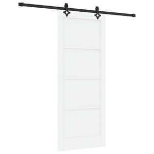 vidaXL Liukuovi Valkoinen ja musta 83 x 202 cm T&auml;ysi m&auml;nty