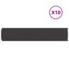 vidaXL Nurmikon reunalistat 10 kpl Musta 20x103cm Kylm&auml;valssattu ter&auml;s