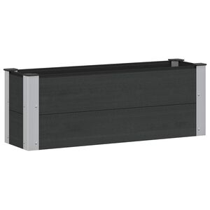 vidaXL Puutarhan Korotettu Kukkalaatikko Musta 100 x 30 x 36 cm