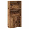 vidaXL Kirjahylly vanha puu 60x24x120 cm tekninen puu