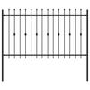 vidaXL Piikkikaide ASTEN 200 x 166 cm Jauhemaalattu Ter&auml;s Musta