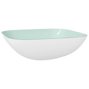 vidaXL Pesuallas lasi 42x42x14 cm valkoinen