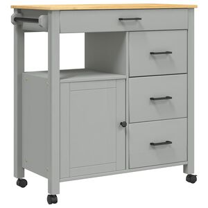 vidaXL Keittiövaunu MONZA 84x40x88,5 cm täysi mänty