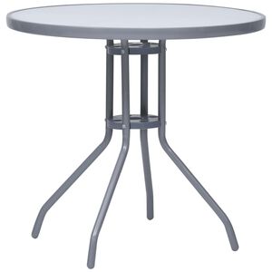 vidaXL Puutarhap&ouml;yt&auml; vaaleanharmaa 80 cm ter&auml;s ja lasi