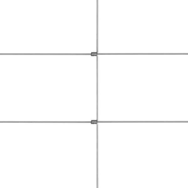 vidaXL Puutarha-aita galvanoitu ter&auml;s 50x1,5 m hopea