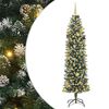 vidaXL Tekopaksu joulupuu 300 LED-valoilla Vihre&auml; ja valkoinen 210 cm