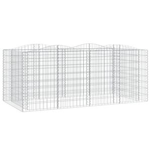 vidaXL Kivikori/kukkalaatikko 200x100x100 cm galvanoitu rauta