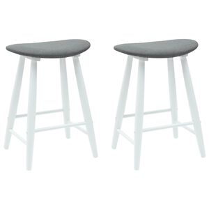 vidaXL Ruokatuolit 2 pcs Valkoinen 46 x 37 x 63 cm Kest&auml;v&auml; Kumipuinen