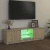 vidaXL TV-taso LED-valoilla Sonoma-tammi 120x30x36 cm