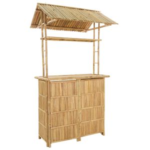 vidaXL Ulkoilman baari p&ouml;yt&auml; Luonnollinen 115 x 95 x 214 cm Bambusta