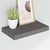 vidaXL Kelluva sein&auml;hylly korkeakiilto harmaa 40x23x3,8 cm MDF