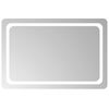 vidaXL LED kylpyhuonemirror L&auml;pin&auml;kyv&auml; 90 x 60 cm karkaistu lasi