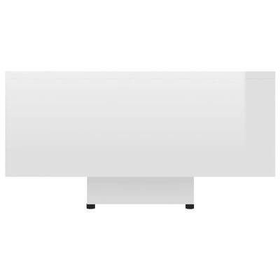 vidaXL Sohvapöytä korkeakiilto valkoinen 85x55x31 cm lastulevy