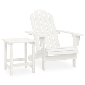 vidaXL Adirondack-puutarhatuoli p&ouml;yd&auml;ll&auml; t&auml;ysi kuusi valkoinen