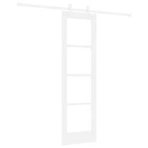 vidaXL Liukuovi 61 x 198,5 cm T&auml;ysi m&auml;nty ja lasi valkoinen