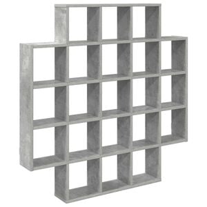 vidaXL Sein&auml;hylly Betoninharmaa 100 x 13 x 100 cm Tekninen puu