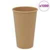 vidaXL Paperiset kahvikupit 1000 kpl 16 unssia 400 ml Ruskea