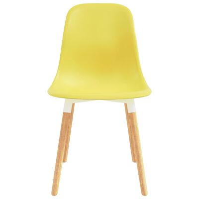 vidaXL Ruokapöydän tuolit 6 kpl keltainen muovi
