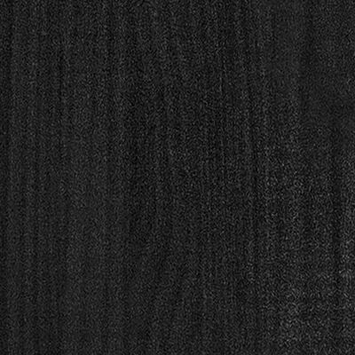 vidaXL Puutarhan kukkalaatikko musta 200x50x50 cm täysi mänty